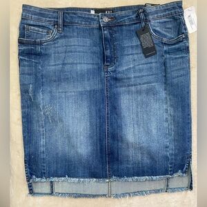 Kut from the Kloth Blue Denim Skirt